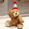 Nuovi giocattoli di peluche per orsacchiotti di cappello di compleanno per bambole di orsi regalo di Capodanno per bambini all'ingrosso