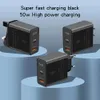 50W Dual Port Charger British Standard Head Lämplig för Samsung Huawei Apple Phone PD Fast Charging Adapter