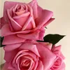 4PCS sztuczny nawilżający kwiat róży Prawdziwy dotyk Fałszywe kwiaty WEDNIK Dekorun