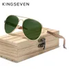 KINGSEVEN High Quality Wood Alloy Frame Men Sunglasses Women UV400 Sun Glasses HD Polarized Lens Eyewear Camping Fishing gafas 240321