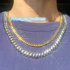 Простой дизайн, стерлинговое серебро 925 пробы, 18-каратное позолоченное серебро, ширина 12 мм, кубинский браслет-цепочка, ювелирное ожерелье в стиле хип-хоп для мужчин и женщин
