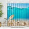 Shower Curtains Ocean Scene Sea White Beach Palm Coconut Tree Sunshine Spring Summer Holiday Vacation Landscape Bathroom Curtain