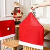 Stol täcker jul röd jultomten hatt mat mat täcker kök bord dekoration hem år festtillbehör