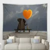 Tapisseries Éléphant Hippie Tapisserie Bohème Animaux Nature Coucher De Soleil Océan Paysage Tenture Murale Tissu Serviette De Plage Tapis De Yoga Décor À La Maison