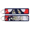 Porte-clés Longes Différents types de dessins animés Cool Key Tag Broderie Fobs pour motos voitures sac à dos porte-clés anneau de mode Gi Otod0