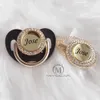 MIYOCAR Gepersonaliseerd elke naam kan gouden bling fopspeen en fopspeenclip maken BPA-vrije dummy bling uniek ontwerp P8 240322