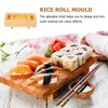 Ensemble de vaisselle de la vaisselle Moule de sushi fabriquant des outils de bricolage simples Riz Rice Ball Makers Beau Moules Vellets polyvalents