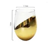 Verres à vin, tasse en verre européenne créative plaquée or, tasse à bière décorative pour salon, bureau, décoration de la maison