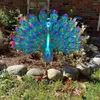 Garden Decorations Peacocks Statue Små härliga dekorativa föremål Metall Yard Art Decoration Outdoor Sculpture for Lawn Backyard Party Decor