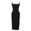 Casual Jurken Elegante Zwarte Lange Avond Vrouwen Kleding Dames Mujer Sexy Strap Slim Party Verjaardag Jurk Robe Femme Vestidos Fiesta