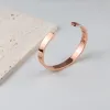 Bangles Moocare Copper Magnet Bracelet Women's Men's Bracelet Metaal genezing Magnetische Jezus Christus Polsband sieraden Groothandel