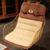 Pillow Dining Chair Ultra-thick Super Soft Cartoon Stuffed Plush With Backrest Wear Resistant Seat For Cute