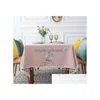 Nappe de table 2023 Mode Floral Design Fringe Décoré Nappe de lin Rectangar Er Mariage Thé 231019 Drop Livraison Maison Jardin T Dhyty