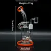 1pc, 8.4in, bong de vidro Percolator, plataformas de vidro de reciclador com banger de quartzo, tubos de vidro percolator de cor, tubos de água de vidro de borossilicato, acessórios para fumantes