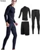 Träning 3st Gym Suits Men039S Sport Suites Running Tights Fitness Training Jogging Compression Running Suits Tracksuits Basela4737134