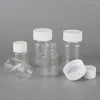 Storage Bottles 10PCS 15ml/20ml/30ml/60ml/100ml Plastic PET Empty Seal Solid Powder Container Reagent Vials