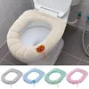 Coprisedili per WC Copertina morbida Bagno fuzzy Tocco delicato Cuscinetti in tessuto di fibra lavabile estensibile Facile