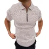 Loose T-shirt Men Designer Polo Shirt Daily Street Trendy 2024 Summer New Fashion Casual Plus Size Man Digital Printed Polo Shirt With Zipper All Colors Availbale