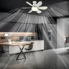 Plafoniere Ventilatore elettrico 2 in 1 Ventilatori a 6 pale con lampada moderna regolabile a 3 marce LED per soggiorno camera da letto