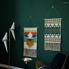 Tapissries Bohemian Tapestry Cotton Wall Hanging Macrame Tassel Home Decor Handmade Woven Geometric Canvas Cloth