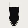 Einteiliger Badeanzug Vintage Retro Bademode Damen Bandeau Badeanzug Beachwear Monokini Damen Badeanzüge 240402