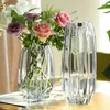Vaser nordiska enkelt stora glasvas transparent färg hydroponisk rik bambu ros vardagsrum blommor arrangemang ornament