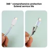 140 cm Universal Spiral Cable Protector ładowarka Ładowarka Kabel Saver Saver Rękaw do pokrycia laserowego kabla USB do iPhone'a MI