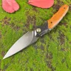 New A6711 High Quality Flipper Folding Knife D2 Stone Wash Blade Rosewood Handle Ball Bearing Outdoor Camping Hiking Fishing EDC Folder Knives