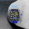 Luxury Mens Watch Richa M Högkvalitativ Watch Designer Automatisk mekanisk klocka Vattentät rostfritt stål Panchromatiskt handledsgummi som säljer R73Z