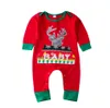 Natale neonato neonate ragazzi renna geometrica pigiama vestiti manica lunga rosso verde tuta pagliaccetto natale carino abbigliamento bambino6299835