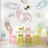 Wallpapers Milofi Custom Large Mural Wallpaper 3D Modern Minimalist Small Fresh Colorful Feather Background