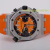 Neueste AP-Armbanduhr Royal Oak Offshore 26703ST Herren-Sportuhr Präzisionsstahl Orange Automatik-Mechanik Schweizer weltberühmte Business-Modeuhr