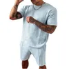 Mens Tracksuits Explosive European and American Short-Sleeved Shorts Two-Piece Sports Fashion Casual Suit Drop Delivery Clothi Dhyh9