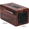 Conférenciers en haut-parleur Bluetooth sans fil en bois classique avec antenne FM Radio Fonction Support Micro SD USB Flash Drive Portable Home Theatre