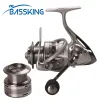 Reels BASSKING Spinning Reel 11BB/5.2:1 Lure Fishing Reel 2 Metal Spool Molinete Peche Carretes Pesca Coil S Fishing Wheel