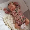 19 inch herboren Rosalie met handgeworteld bruin haar geboren slapende babypop meisje al geschilderde aderen Bebe 240325