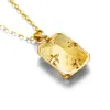 Pendant Necklaces Famous Brand Yellow Cristal Gemstone 14K Gold Silver Pendant 925 Sterling Silver Pendants Necklace Trendy Fine Jewelry Accessory 240330