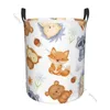 Laundry Bags Bathroom Basket Cute Forest Characters Folding Dirty Clothes Hamper Bag Home Storage