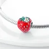 Neue 925 Silber Farbe Erdbeer -Kirschfrucht -Serie Reiz Perlen Fit Pandora 925 Original Armbänder Diy Geburtstag Schmuck Geschenke