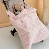 Filtar björn vindtät baby barnvagn filt tjock fleece sele cover vinter född swaddle wrap hureed spädbarn sovande täcke