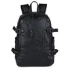 Backpack Faux-leather Fashion Men's School Travel Bag Book Black Brown