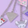 Pendant Necklaces Cute Animal Rabbit Bear Cat Dog Kitty Puzzle Pizza Pendant Necklace Set For 5 Children Best Friends Sister Gift Wholesale 240401