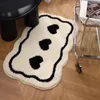 Tappeti Bagno Tappetino assorbente Tappetino peluche Tappeto spesso antiscivolo Porta pavimento Motivo a cuore