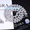Design de mode en argent massif 9mm de large GRA Baguettes Moissanite diamant glacé collier chaîne à maillons cubains pour la vie du rappeur hiphop