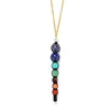 Pendentif Colliers Mode Perlé Chakra Yoga Bijoux Perle Femmes Collier Beadnecklace