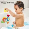 Sand Play Water Fun Baby Bath Toy Wall Sunction Cup Track Water Games Bathroom Monkey Caterpilla Bath Shower Toy for Boys Girls Christmas Gifts 240402