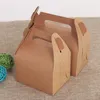 Boîte Portable créative pliante, boîte en carton blanc, boîte à gâteaux de cuisson, boîte à craquelins, emballage West Point, boîte en papier Kraft