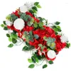 Decorative Flowers 60CM DIY Wedding Flower Wall Decoration Arrangement Supplies Silk Peonies Rose Artificial Floral Row Decor Wed Arch