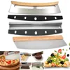 Ferramentas de cozimento cozinha bolos pão ferramenta meia lua shaker utensílios cortador pizza chopper slicer rocker