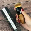 Pinceaux de maquillage professionnel brosses face en poudre de teint poudre brosse courte poignée courte des outils cosmétiques de fibre synthétique